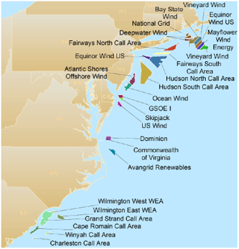 Offshore Winds East Coast